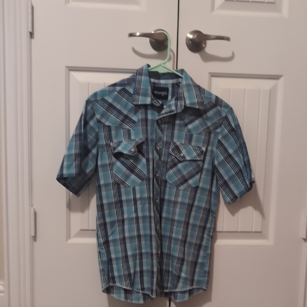 Wrangler Blue Plaid Shirt